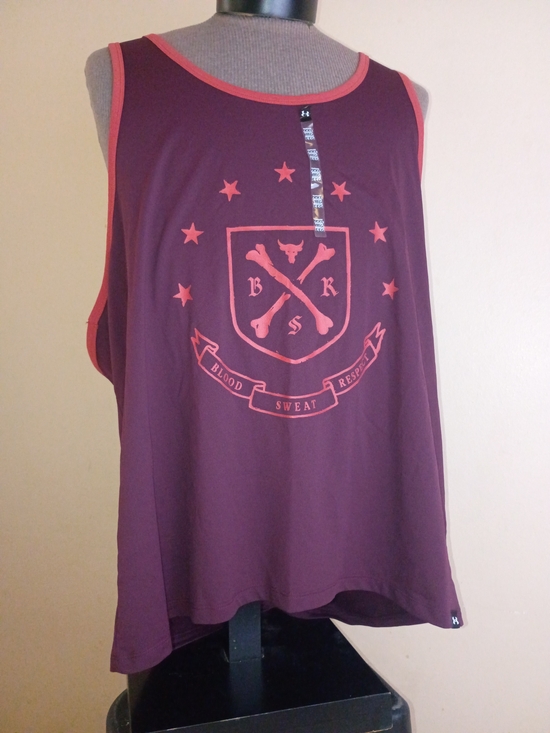 Under Armour Other - UA Project Rock BSR Pjt Rock Gym Maroon Tank